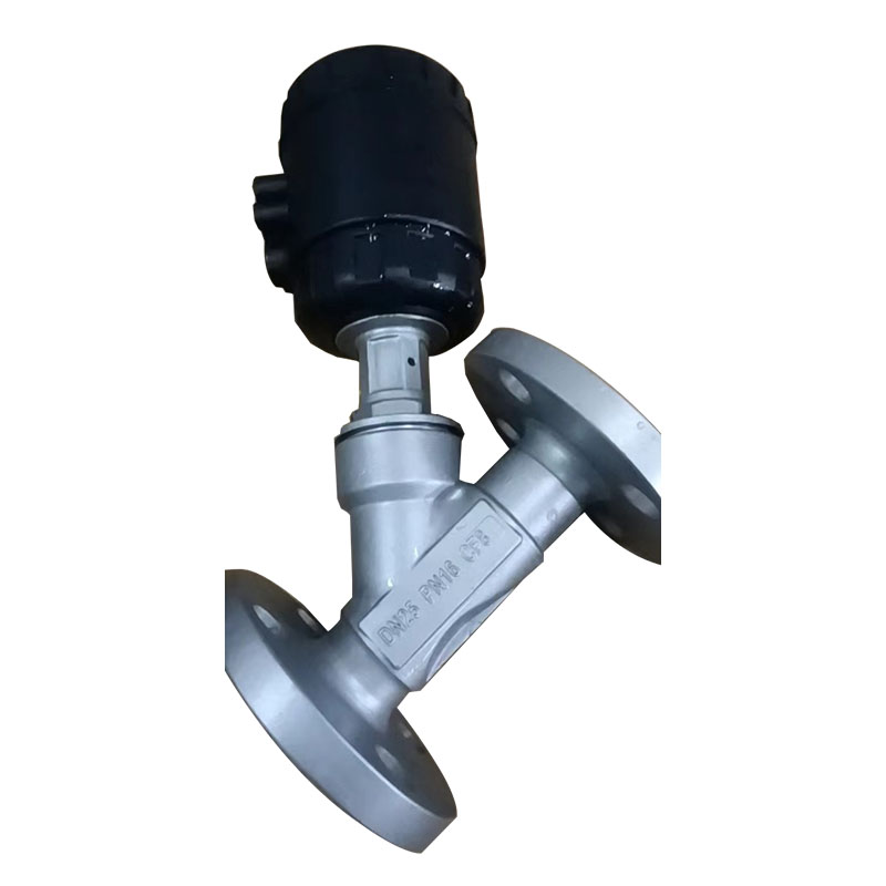 气动法兰角座阀